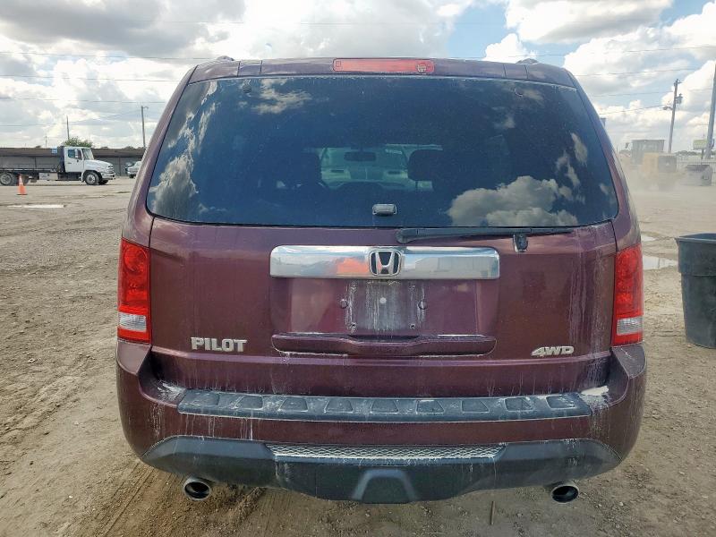 5FNYF4H57DB065556 - 2013 HONDA PILOT EXL MAROON photo 6