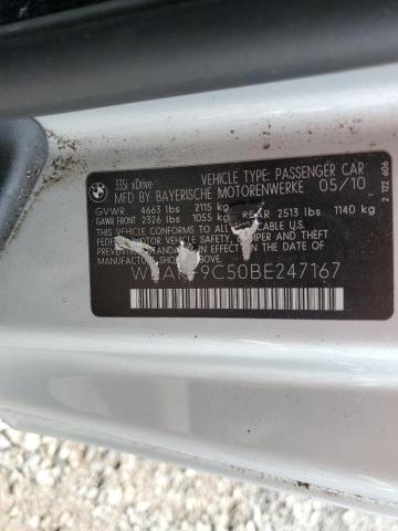 WBAKF9C50BE247167 - 2011 BMW 3 SERIES XI SILVER photo 12