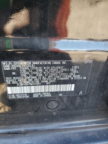 2T3BF4DV7BW144891 - 2011 TOYOTA RAV4 BLACK photo 13