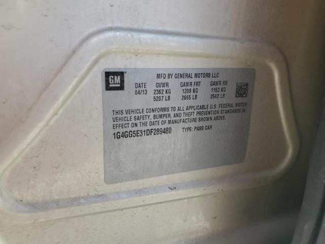 1G4GG5E31DF289480 - 2013 BUICK LACROSSE PREMIUM ბეჟი ფოტო 12