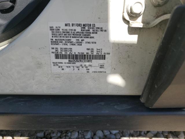 MAJ3S2GE9LC333892 - 2020 FORD ECOSPORT SE Weiß Foto 12