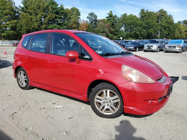 JHMGD38617S001569 - 2007 HONDA FIT S RED photo 4