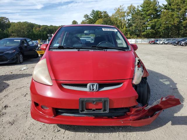 JHMGD38617S001569 - 2007 HONDA FIT S RED photo 5