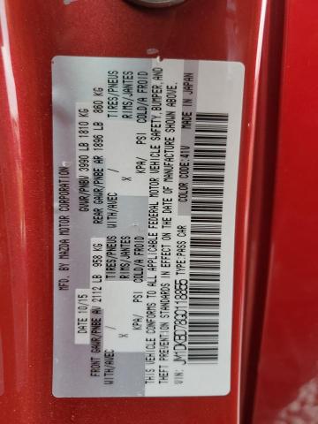 JM1DKBD78G0118855 - 2016 MAZDA CX-3 GRAND TOURING RED photo 14