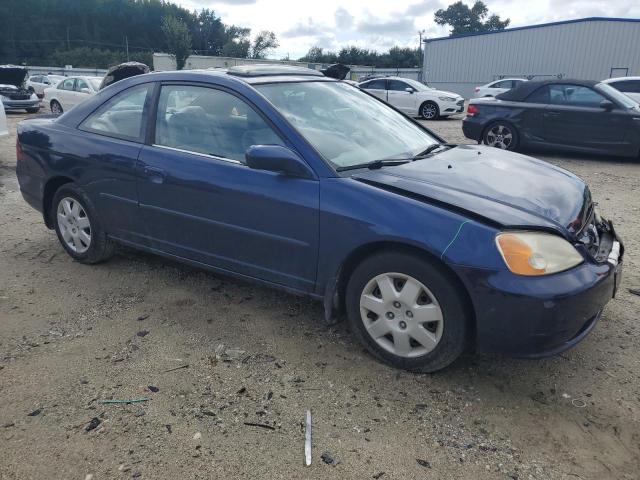 1HGEM22902L063216 - 2002 HONDA CIVIC EX 蓝色 照片 4