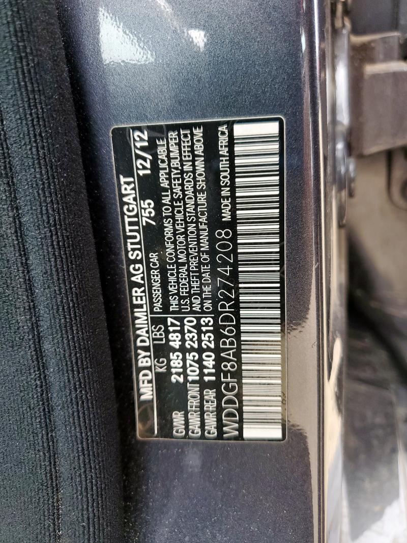 WDDGF8AB6DR274208 - 2013 MERCEDES-BENZ C 300 4MATIC GRAY photo 12