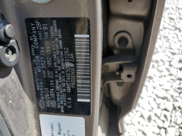 KMHCT4AE5DU561262 - 2013 HYUNDAI ACCENT GLS 棕色 照片 12