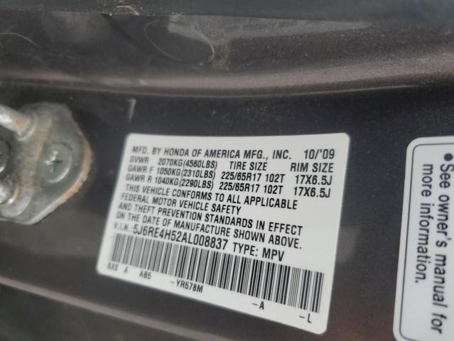 5J6RE4H52AL008837 - 2010 HONDA CR-V EX Graphit Foto 13