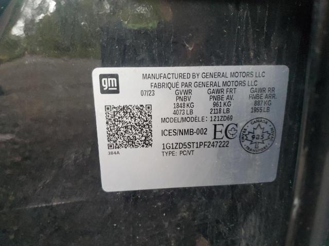 1G1ZD5ST1PF247222 - 2023 CHEVROLET MALIBU LT BLACK photo 13