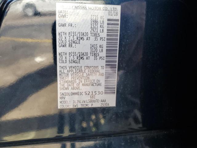 5N1DL0MM0JC521530 - 2018 INFINITI QX60 Синий фото 13