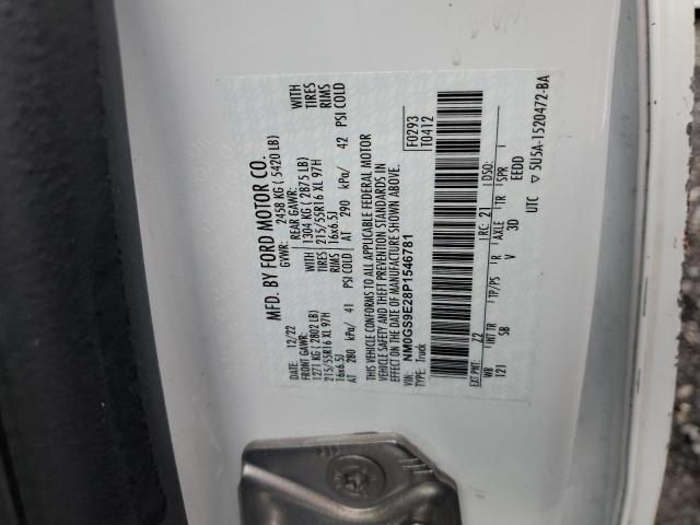 NM0GS9E28P1546781 - 2023 FORD TRANSIT CONNECT XL WHITE photo 13