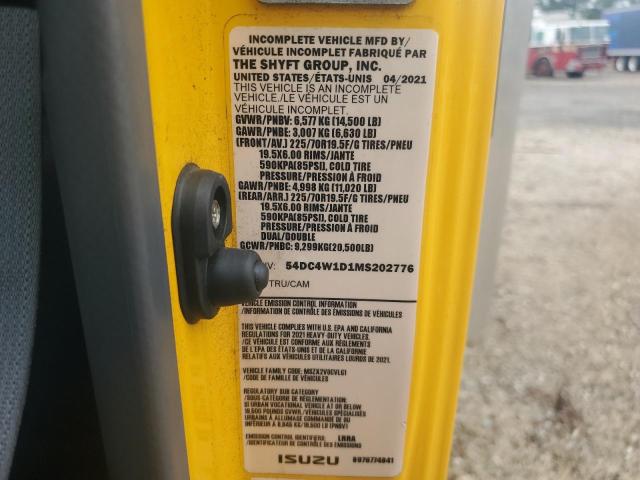 54DC4W1D1MS202776 - 2021 ISUZU NPR HD Sarı foto 13