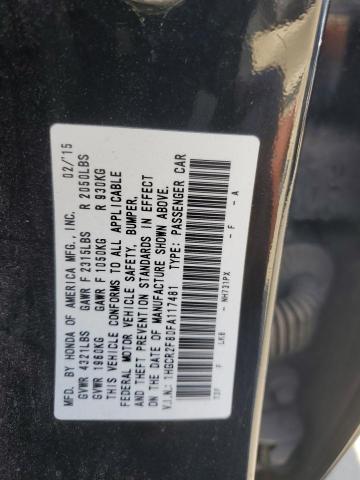 1HGCR2F80FA117481 - 2015 HONDA ACCORD EXL BLACK photo 13
