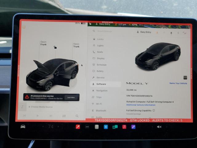 7SAYGDED0RF095274 - 2024 TESLA MODEL Y Noir photo 9