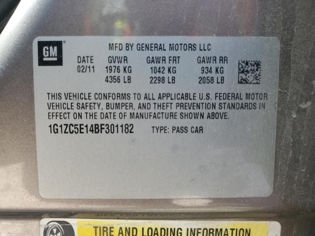 1G1ZC5E14BF301182 - 2011 CHEVROLET MALIBU 1LT BROWN photo 12