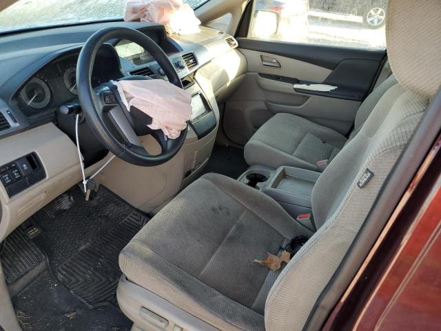 5FNRL5H48BB029186 - 2011 HONDA ODYSSEY EX MAROON photo 8