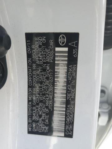 JTDBU4EE3B9163717 - 2011 TOYOTA COROLLA BASE 白色 照片 12