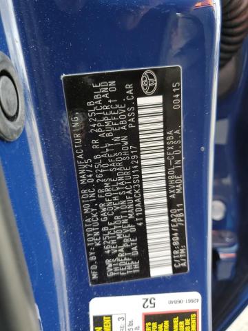 4T1DAACK3SU142917 - 2025 TOYOTA CAMRY XSE BLUE photo 13
