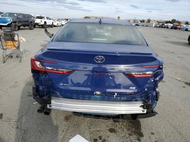 4T1DAACK3SU142917 - 2025 TOYOTA CAMRY XSE BLUE photo 6