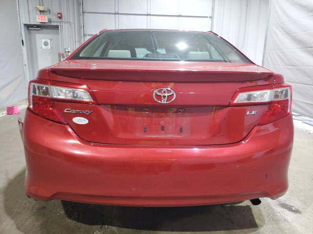 4T4BF1FK1CR183588 - 2012 TOYOTA CAMRY BASE RED photo 6
