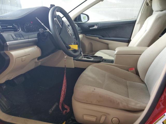 4T4BF1FK1CR183588 - 2012 TOYOTA CAMRY BASE RED photo 7