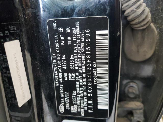 5XXGU4L32HG151996 - 2017 KIA OPTIMA EX 黑色 照片 12