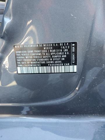 3VWLL7AJXDM388763 - 2013 VOLKSWAGEN JETTA TDI GRAY photo 12