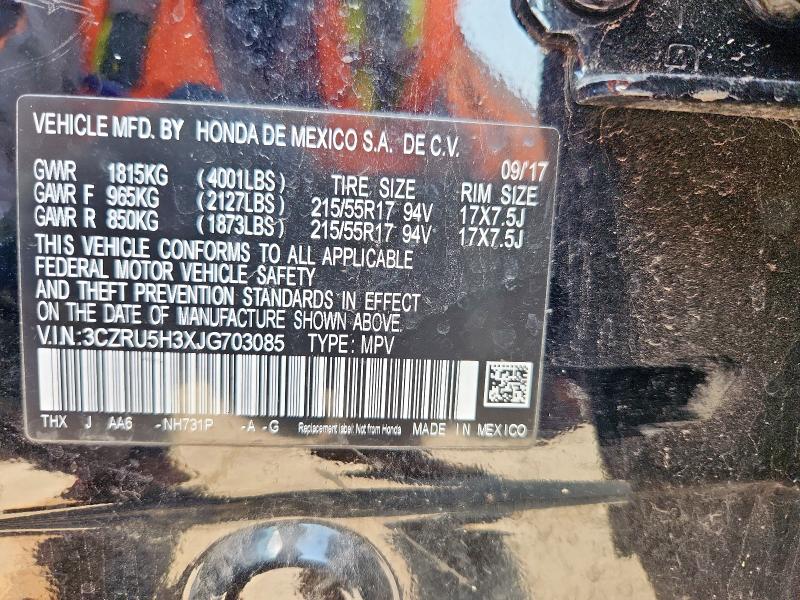 3CZRU5H3XJG703085 - 2018 HONDA HR-V LX Schwarz Foto 14