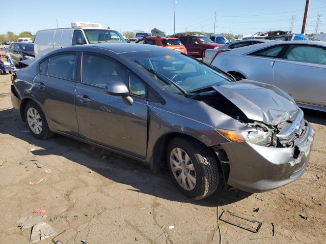 19XFB2F5XCE037751 - 2012 HONDA CIVIC LX GRAY photo 4