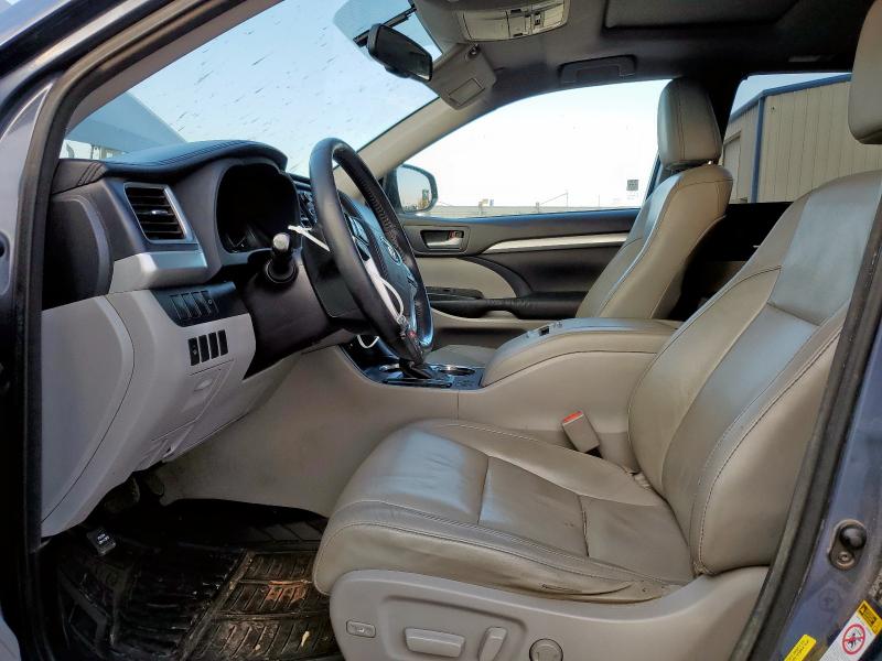 5TDKKRFH5FS096721 - 2015 TOYOTA HIGHLANDER XLE Bleu photo 7