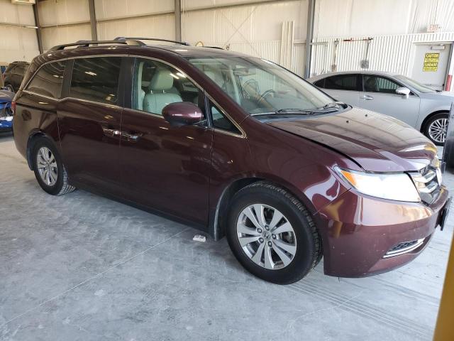 5FNRL5H61FB063686 - 2015 HONDA ODYSSEY EXL BURGUNDY photo 4