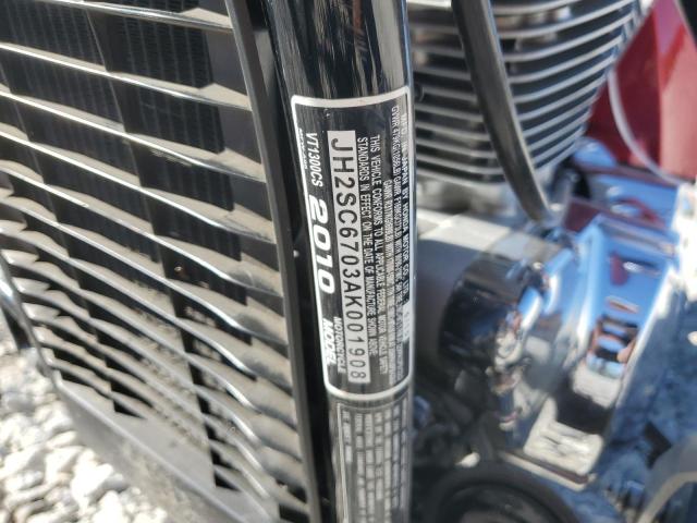 JH2SC6703AK001908 - 2010 HONDA VT1300 CS RED photo 9