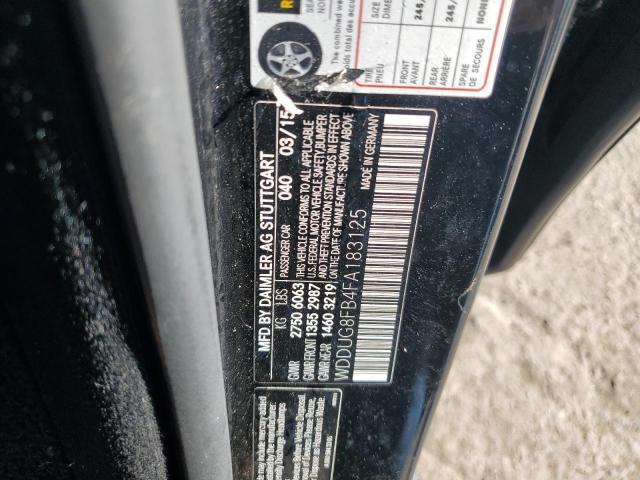 WDDUG8FB4FA183125 - 2015 MERCEDES-BENZ S 550 4MATIC BLACK photo 12