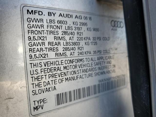 WA1VABF71HD022252 - 2017 AUDI Q7 PRESTIGE 银色 照片 13