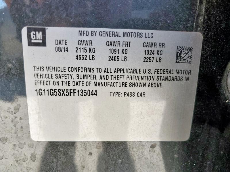 1G11G5SX5FF135044 - 2015 CHEVROLET MALIBU LTZ CHARCOAL photo 13