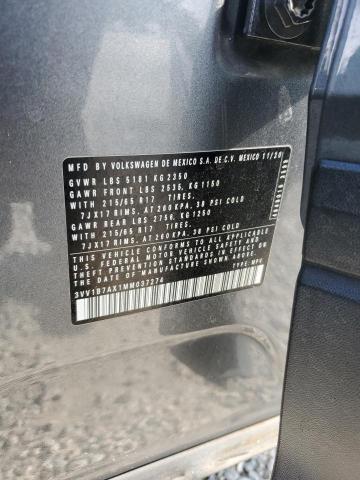 3VV1B7AX1MM037274 - 2021 VOLKSWAGEN TIGUAN S Сірий фото 13