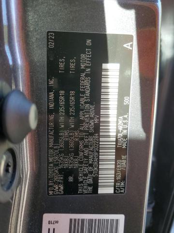 5TDKDRAH9PS022284 - 2023 TOYOTA HIGHLANDER L GRAY photo 14