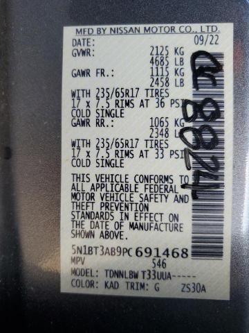 5N1BT3AB9PC691468 - 2023 NISSAN ROGUE S CHARCOAL photo 14