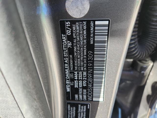 WDDSJ4GB9FN191309 - 2015 MERCEDES-BENZ CLA 250 4MATIC GRAY photo 12