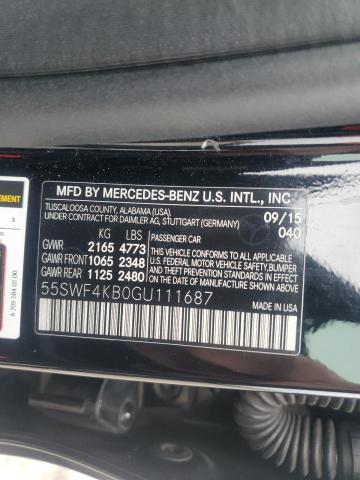 55SWF4KB0GU111687 - 2016 MERCEDES-BENZ C 300 4MATIC BLACK photo 12