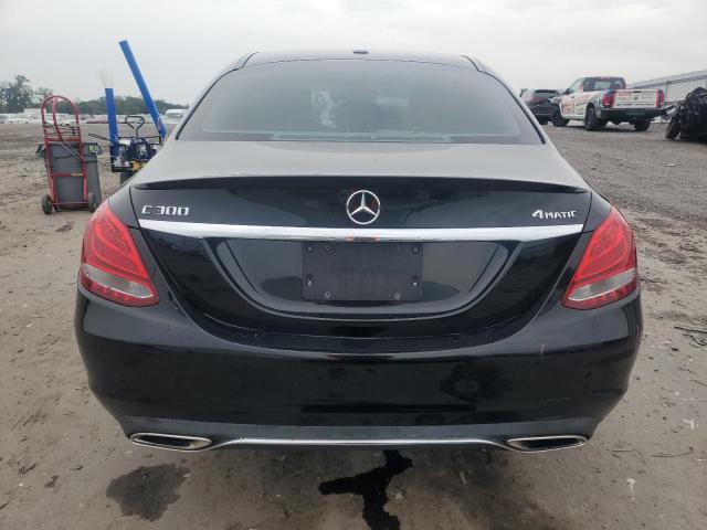 55SWF4KB0GU111687 - 2016 MERCEDES-BENZ C 300 4MATIC BLACK photo 6