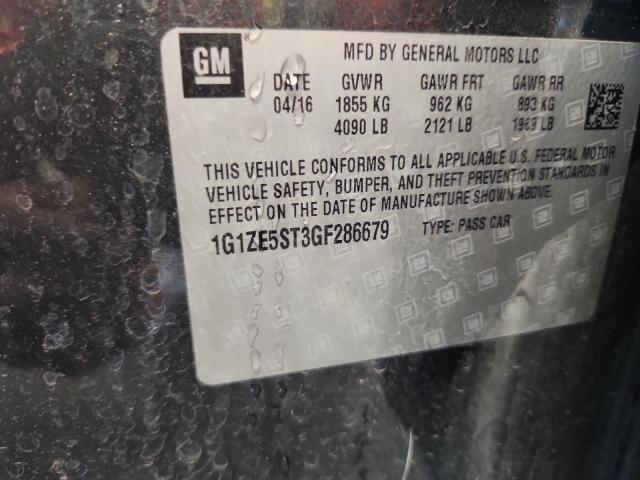 1G1ZE5ST3GF286679 - 2016 CHEVROLET MALIBU LT CHARCOAL photo 12