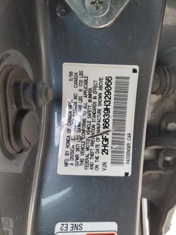 2HGFA16639H329066 - 2009 HONDA CIVIC LX-S 灰色 照片 13