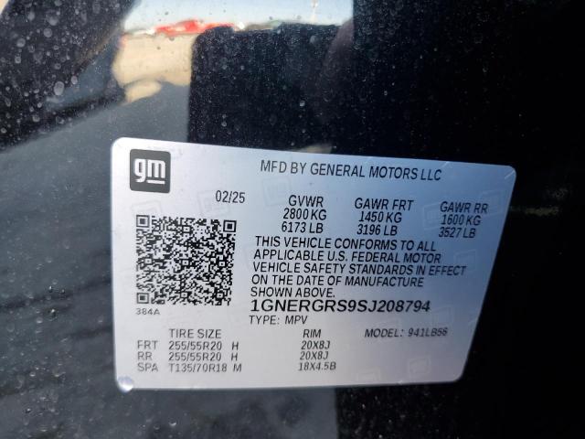 1GNERGRS9SJ208794 - 2025 CHEVROLET TRAVERSE LT BLACK photo 14