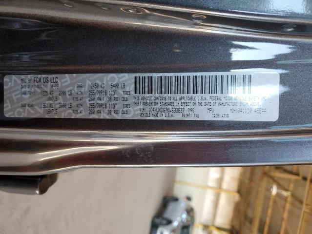 1C4HJXDG7KW633837 - 2019 JEEP WRANGLER U SPORT GRAY photo 12