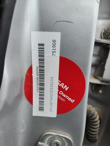 3N1AB7AP2JY339159 - 2018 NISSAN SENTRA S SILVER photo 12