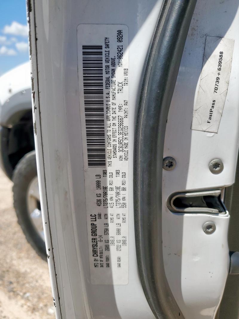 3C6UR5CL3EG296667 - 2014 RAM 2500 ST WHITE photo 13