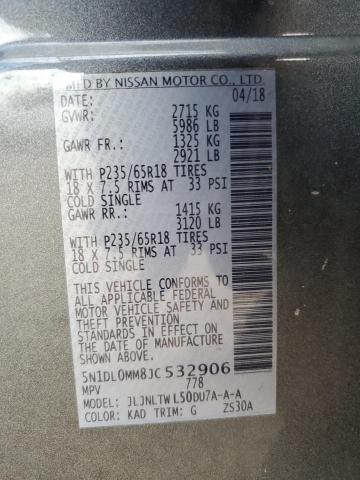 5N1DL0MM8JC532906 - 2018 INFINITI QX60 灰色 照片 13