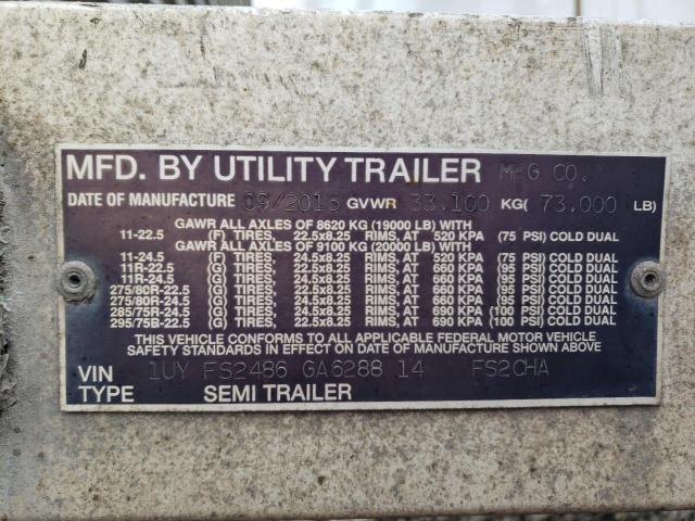 1UYFS2486GA628814 - 2016 UTILITY UNKNOWN Plata foto 10