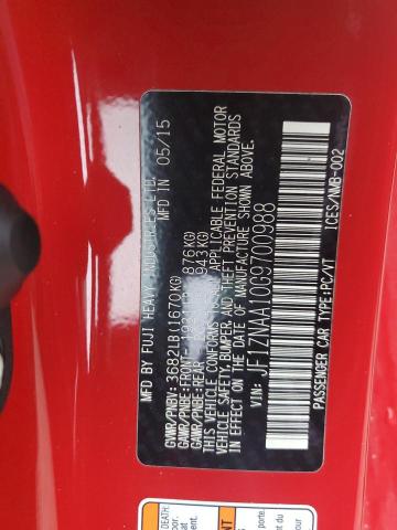 JF1ZNAA10G9700988 - 2016 TOYOTA SCION FR-S RED photo 12